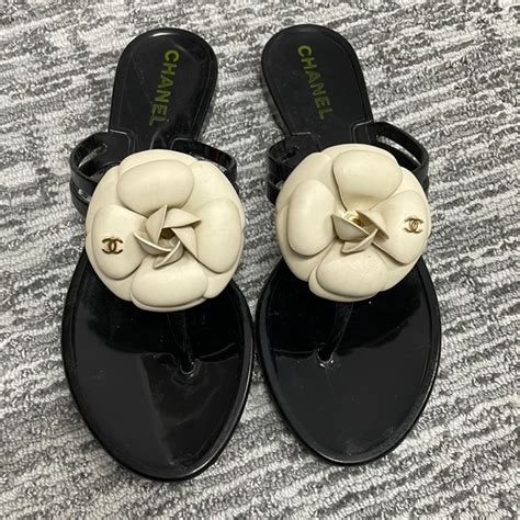 chanel jelly sandals cheap|Chanel cold trip slide sandals.